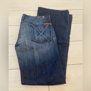 7 for all mankind Women’s Dojo Flare Leg Jeans Darker Wash